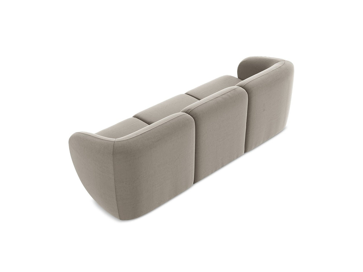 Canapé modulable 3 places taupe tissu