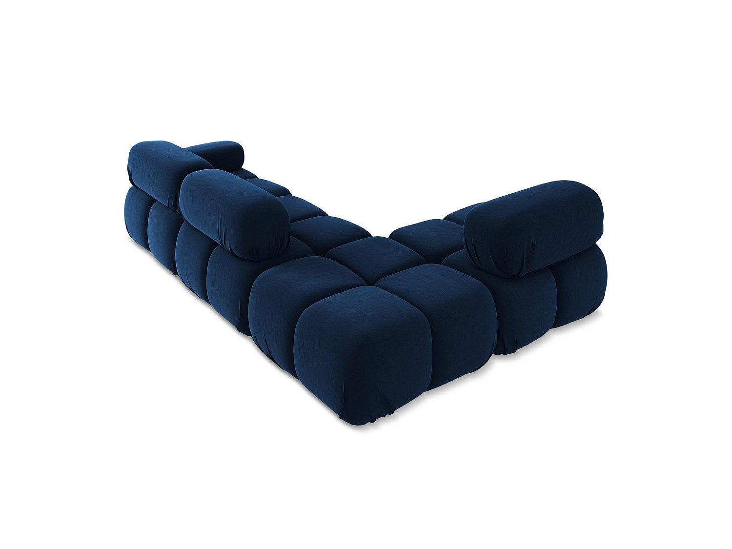 Canapé modulable 3 places bleu velours