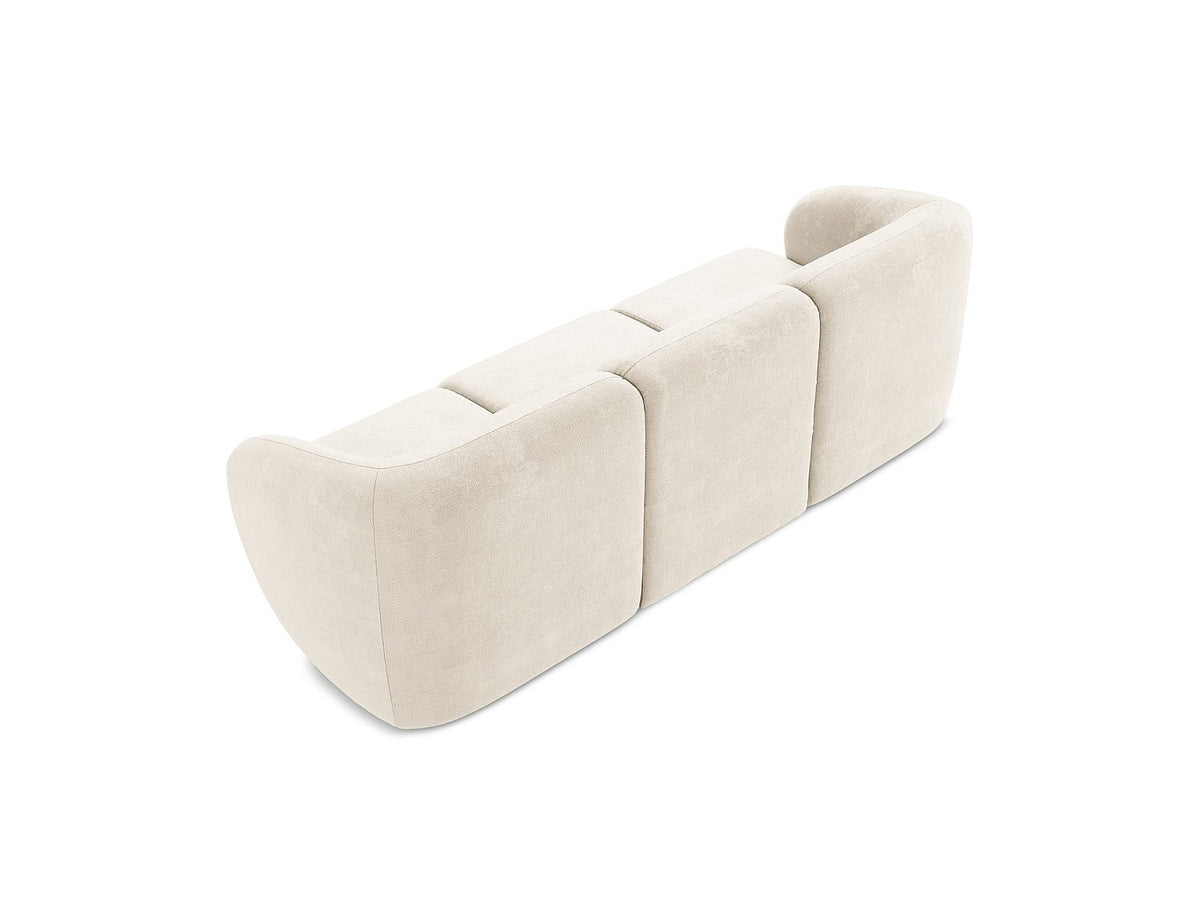 Canapé modulable 3 places beige tissu