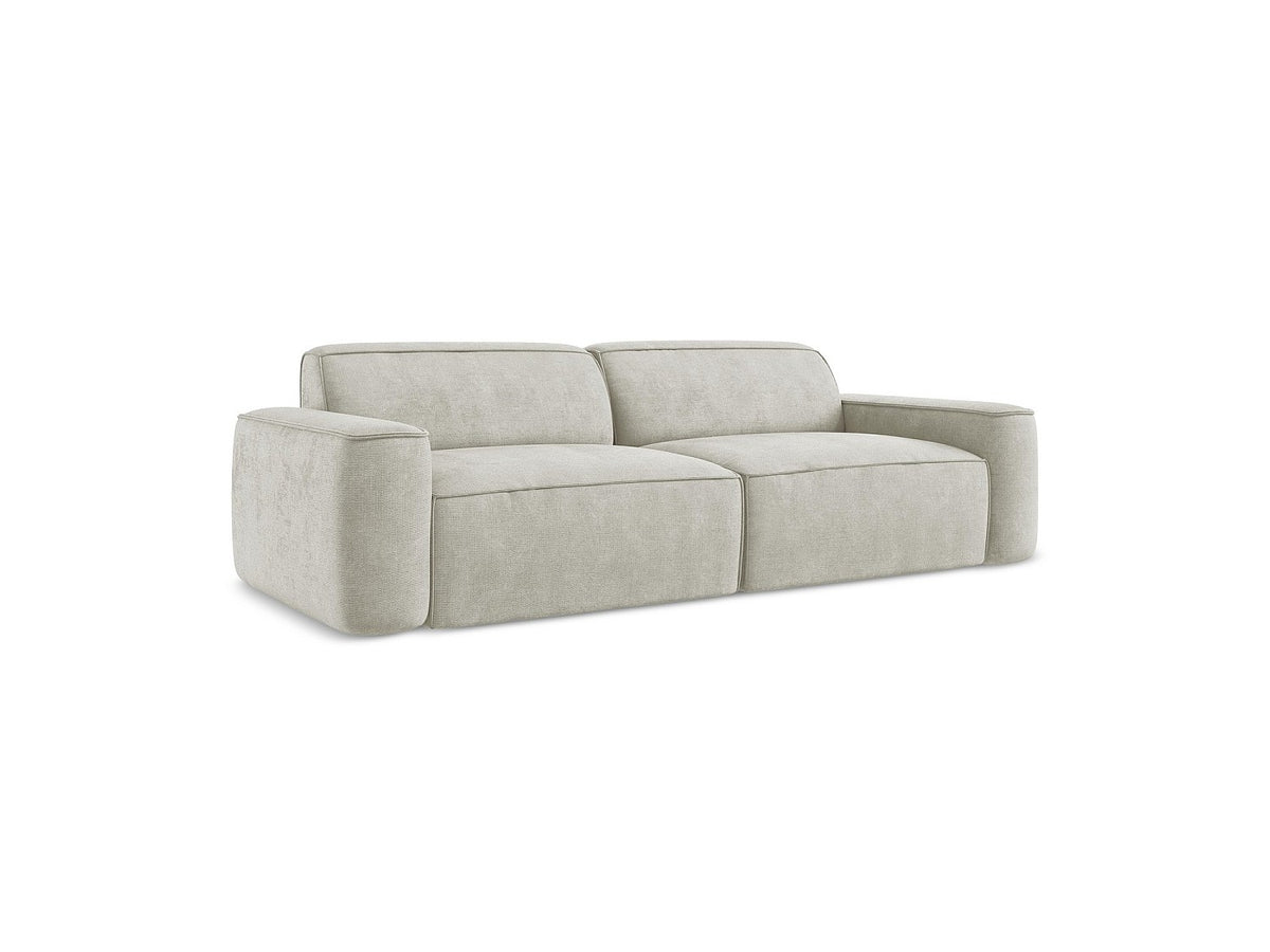 Canapé modulable 4 places blanc tissu