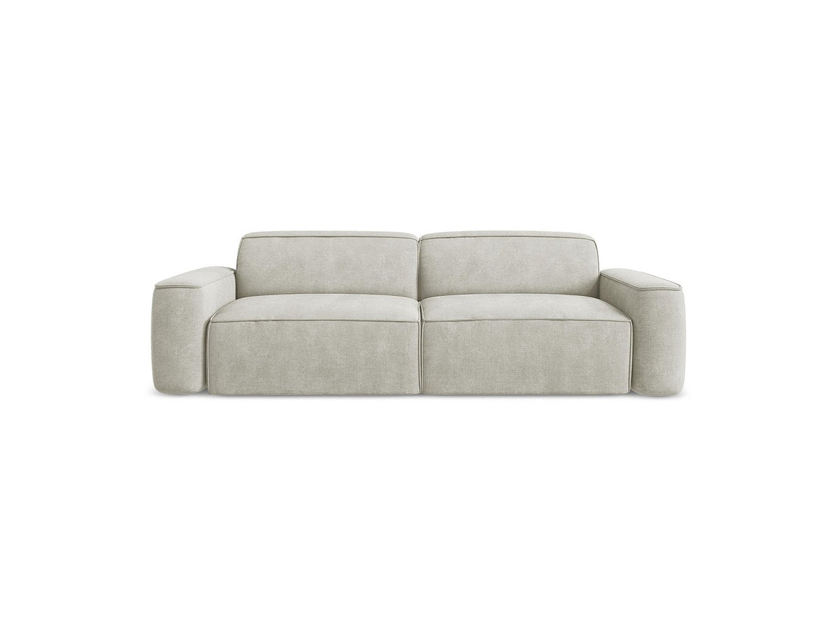 Canapé modulable 4 places blanc tissu