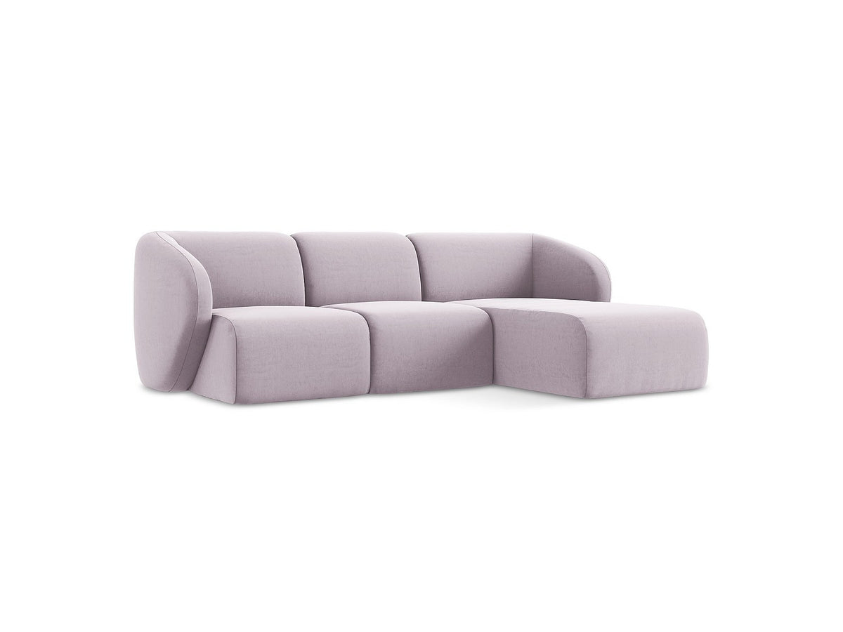 Canapé modulable 3 places violet tissu