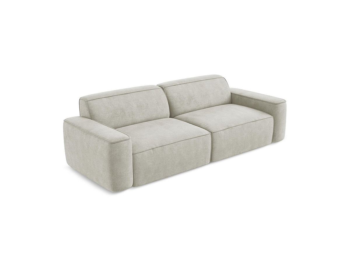 Canapé modulable 4 places blanc tissu