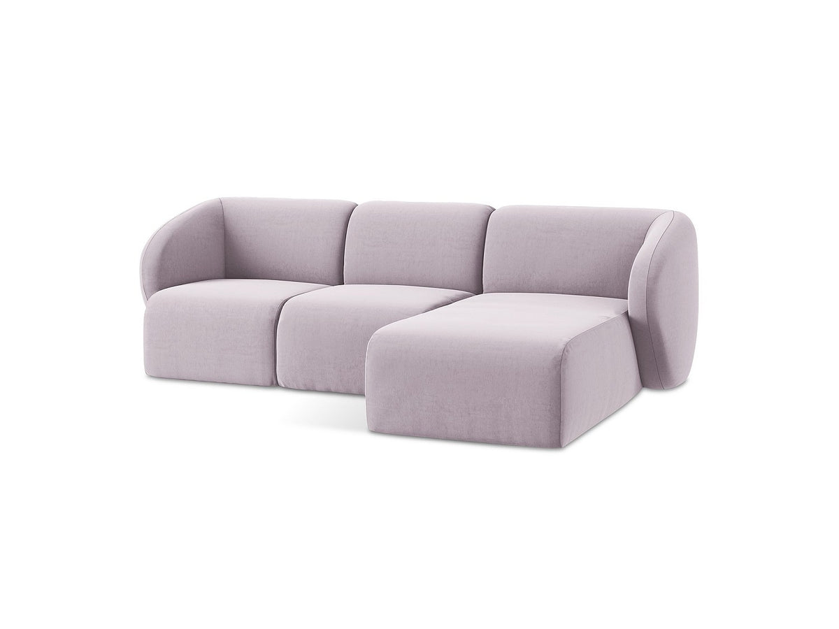 Canapé modulable 3 places violet tissu