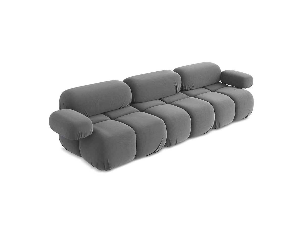 Canapé modulable 3 places gris velours