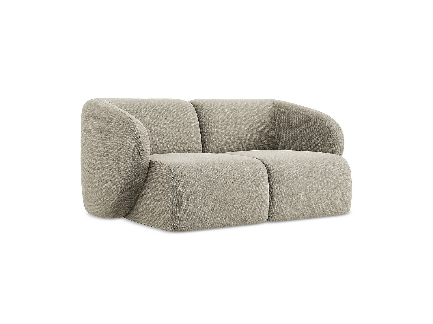 Canapé modulable 2 places taupe tissu