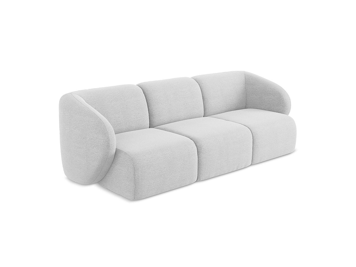 Canapé modulable 3 places gris tissu