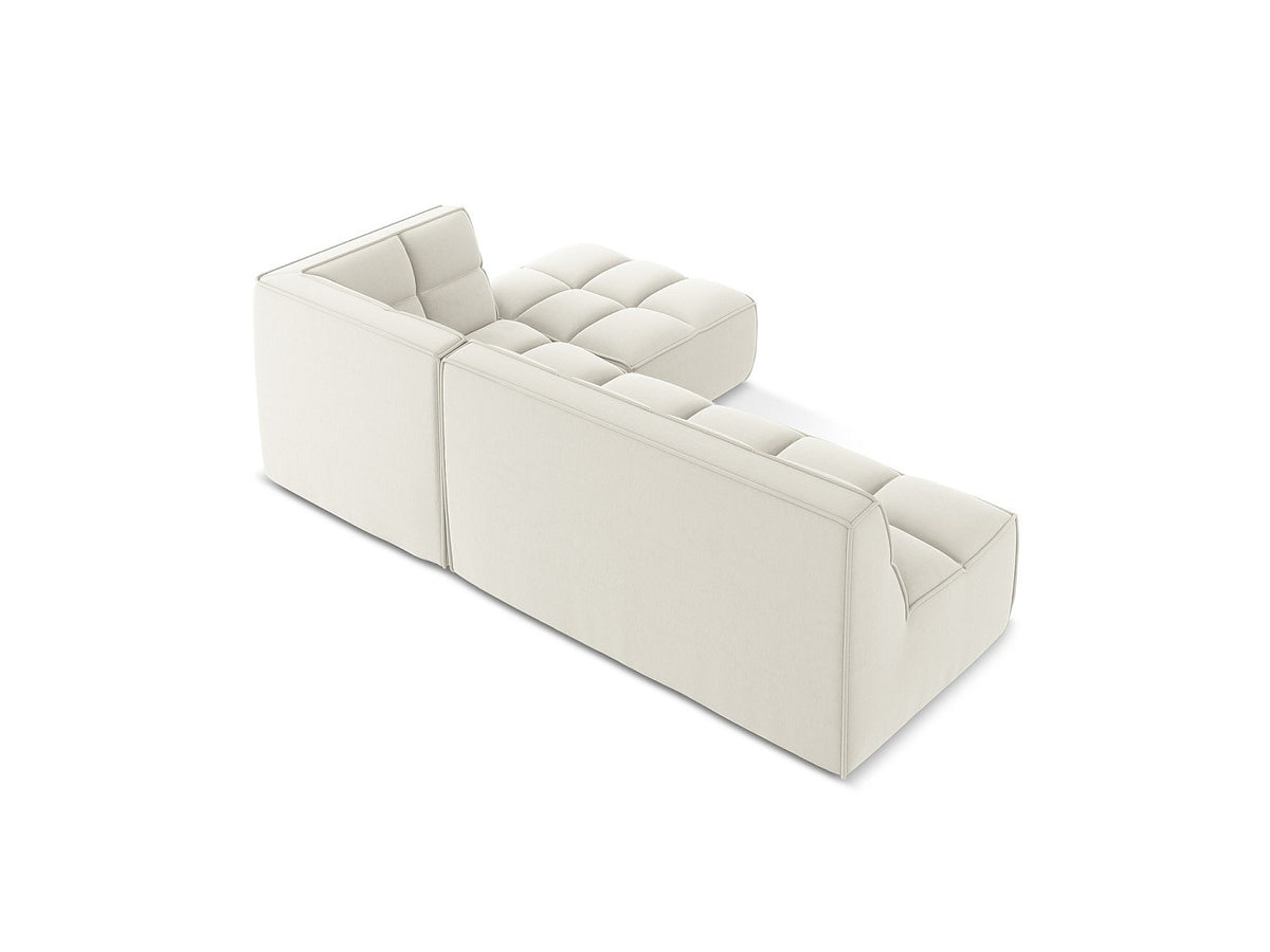 Canapé modulable 4 places beige tissu