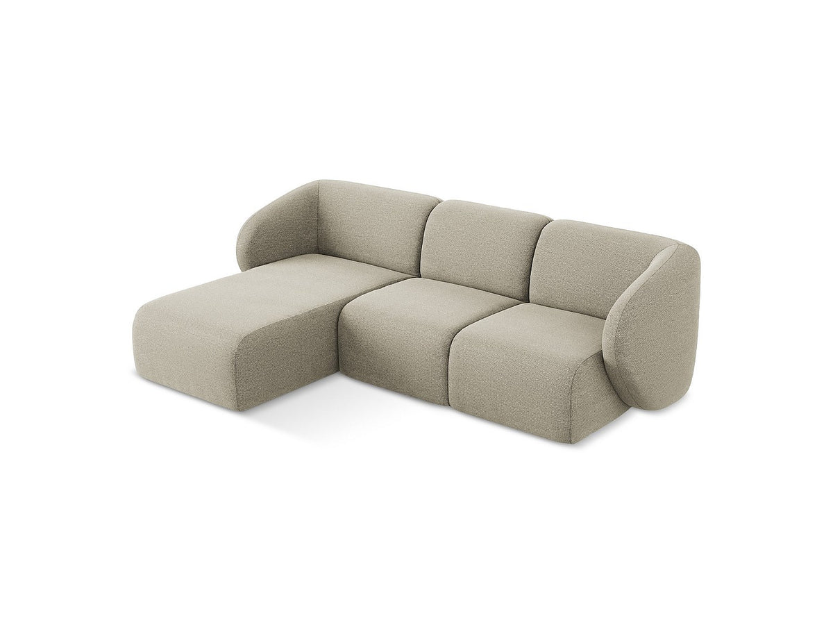 Canapé modulable 3 places taupe tissu