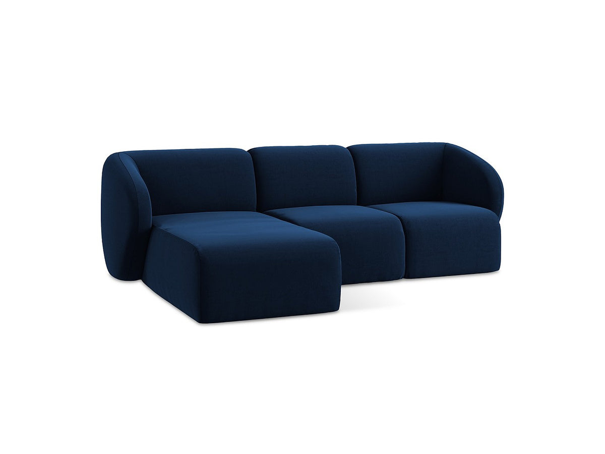 Canapé modulable 3 places bleu tissu