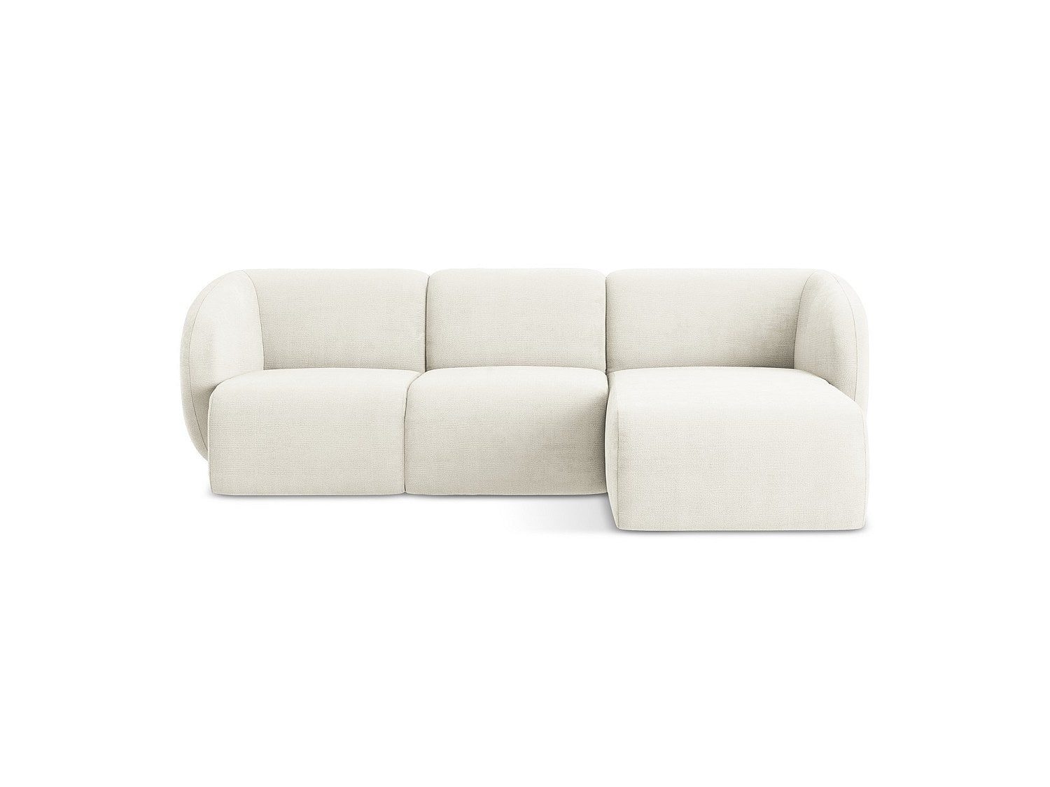 Canapé modulable 3 places blanc tissu