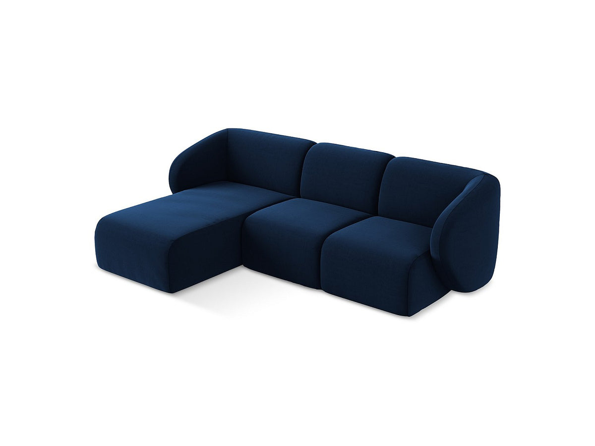 Canapé modulable 3 places bleu tissu