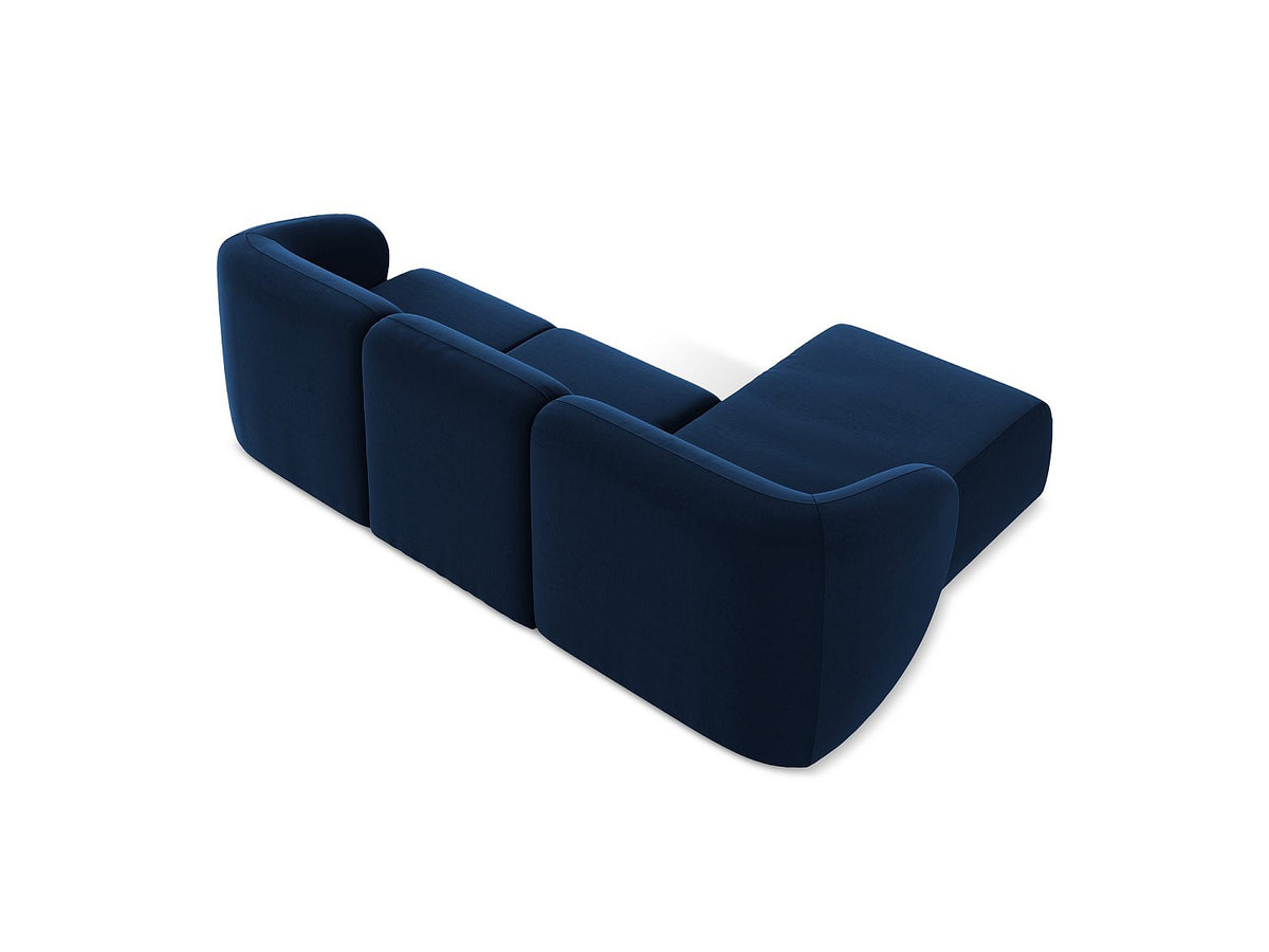 Canapé modulable 3 places bleu tissu