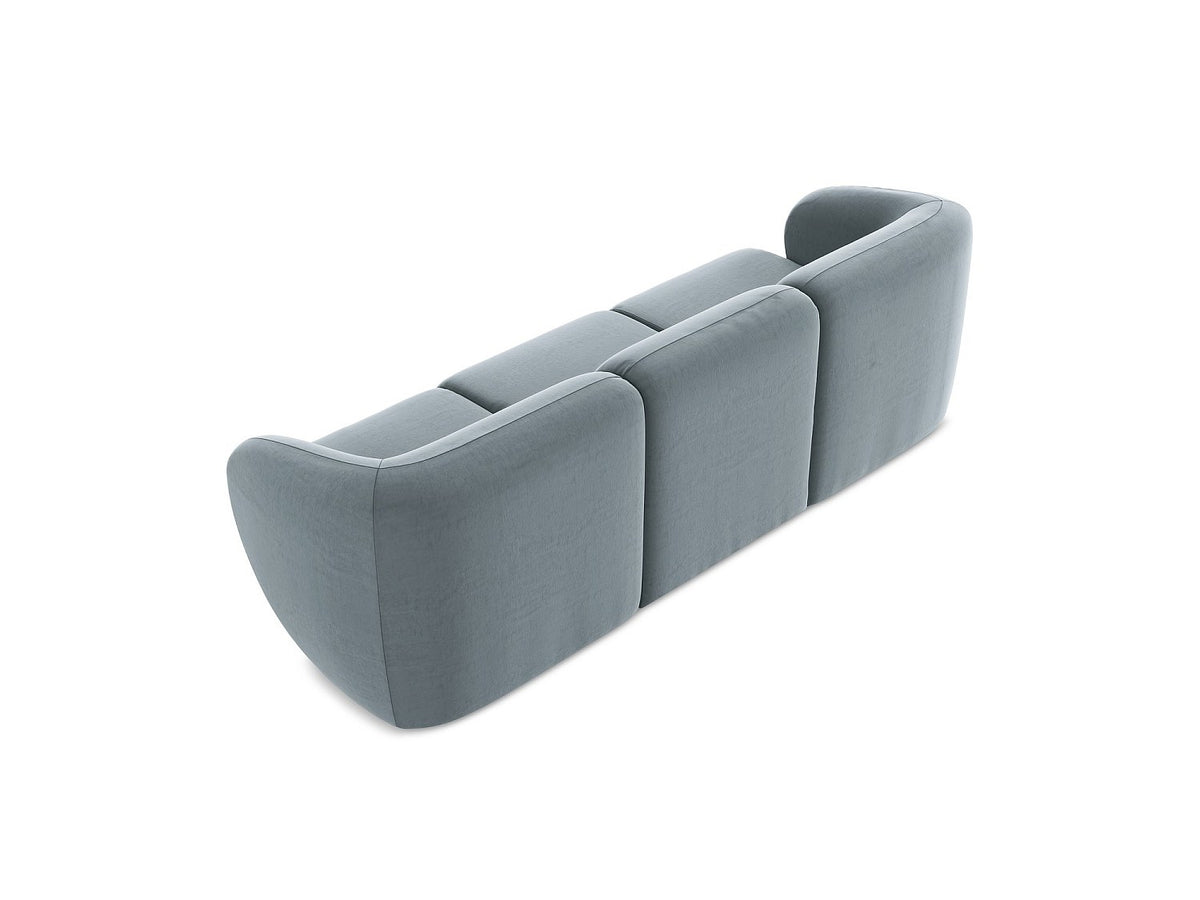 Canapé modulable 3 places bleu tissu