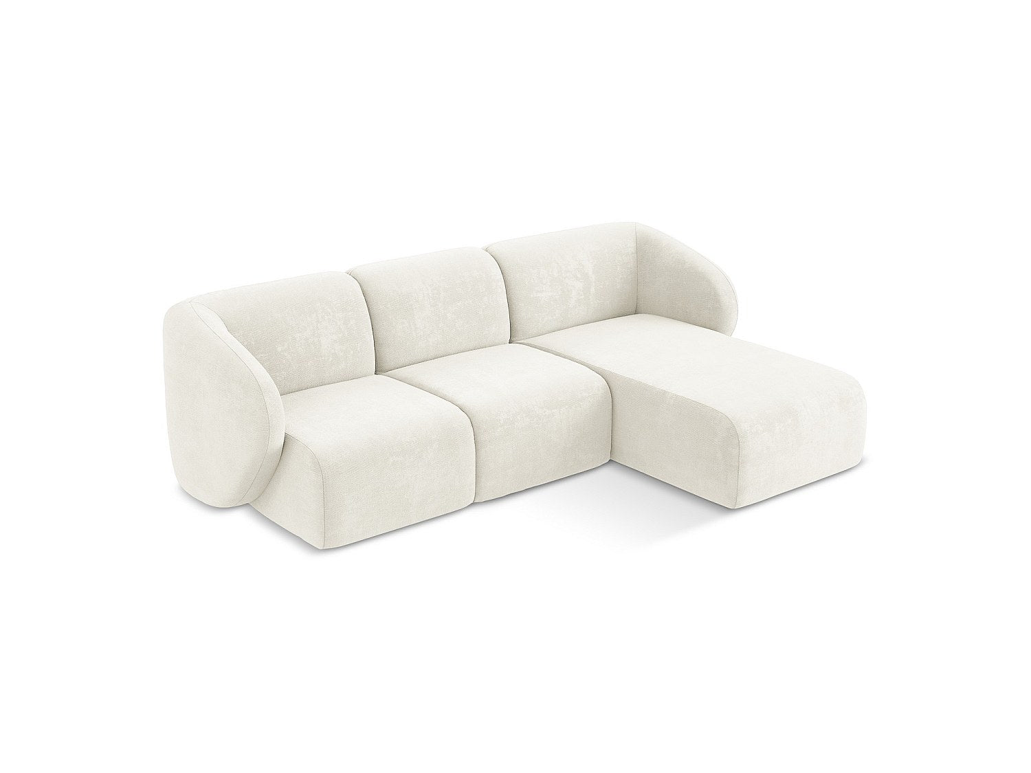 Canapé modulable 3 places blanc tissu