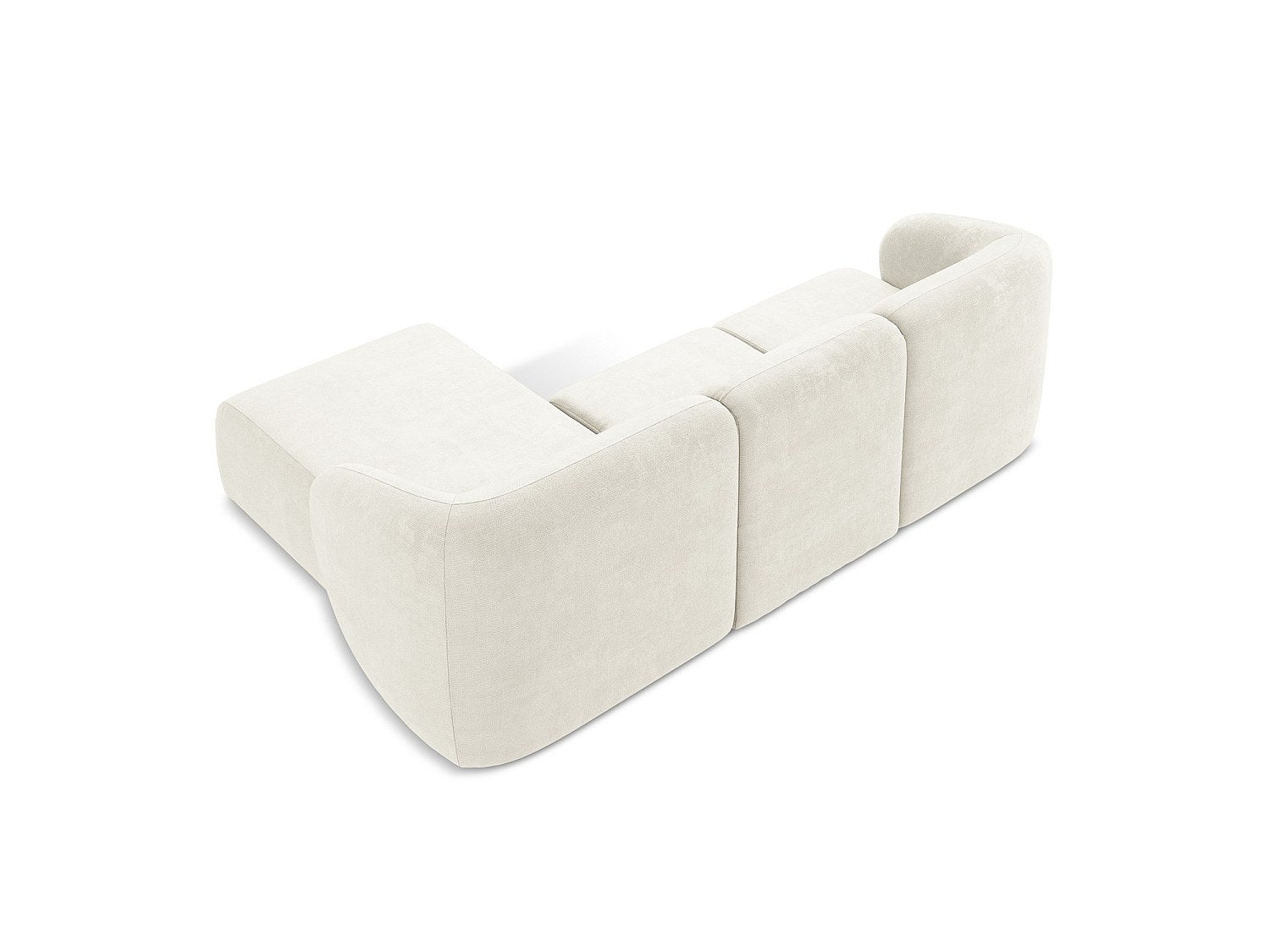Canapé modulable 3 places blanc tissu