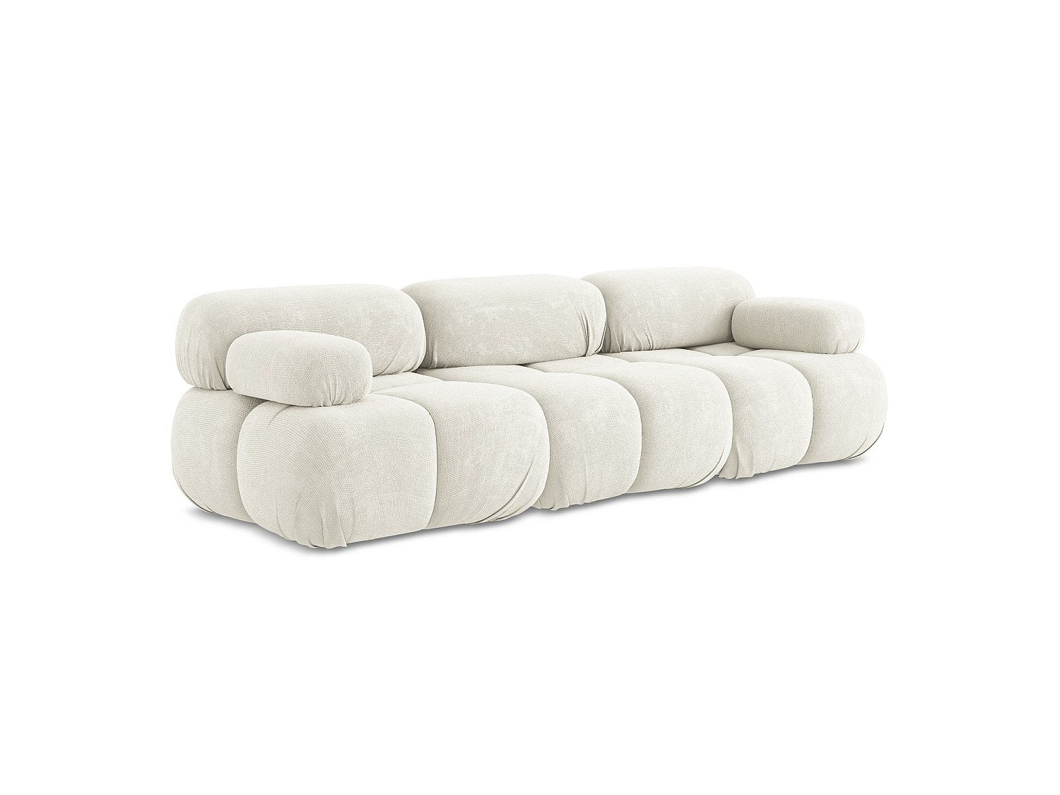 Canapé modulable 3 places blanc tissu