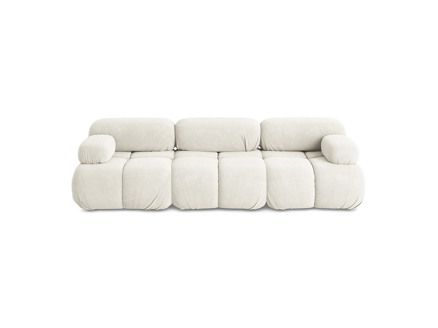 Canapé modulable 3 places blanc tissu