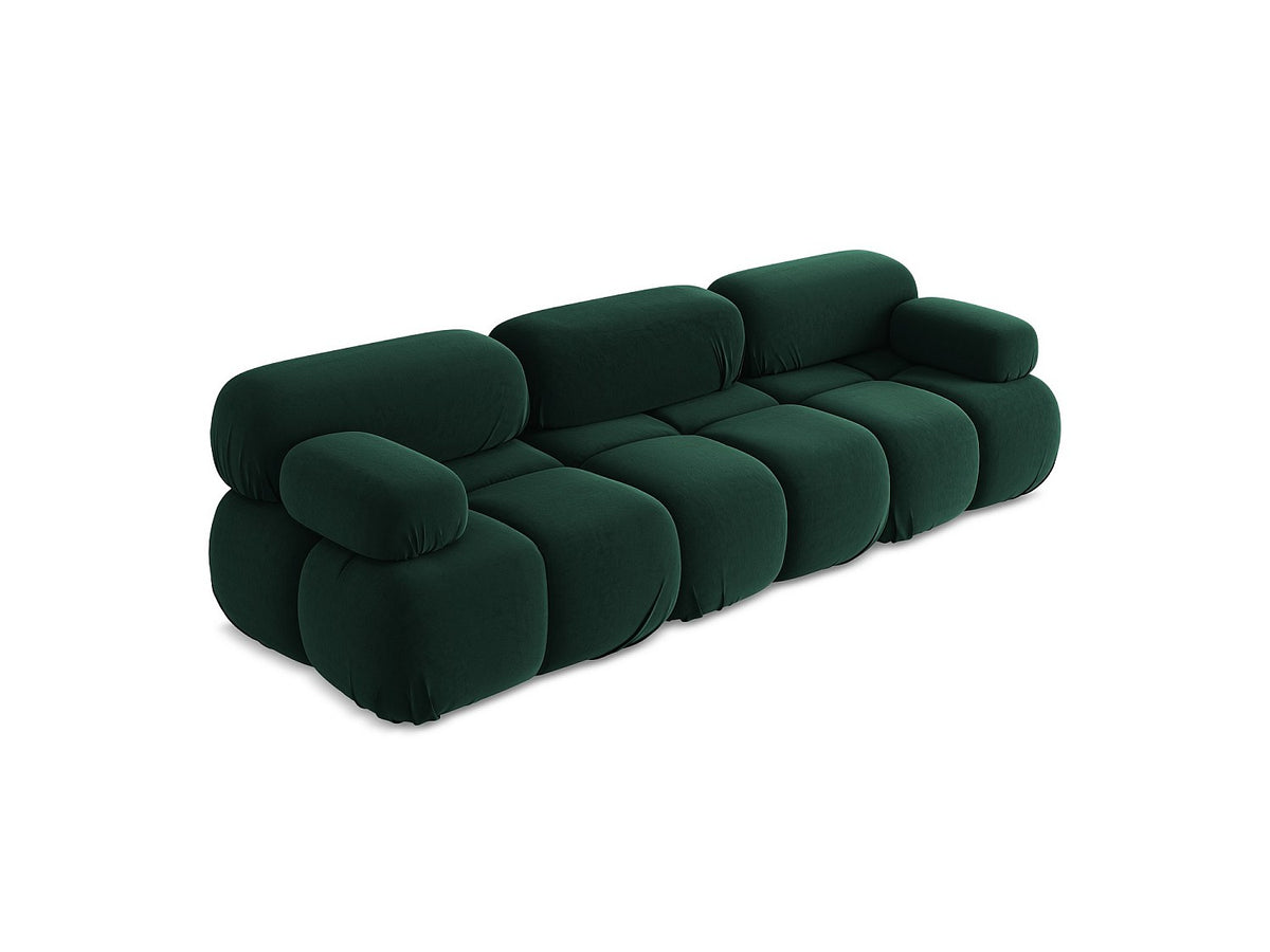 Canapé modulable 3 places vert velours
