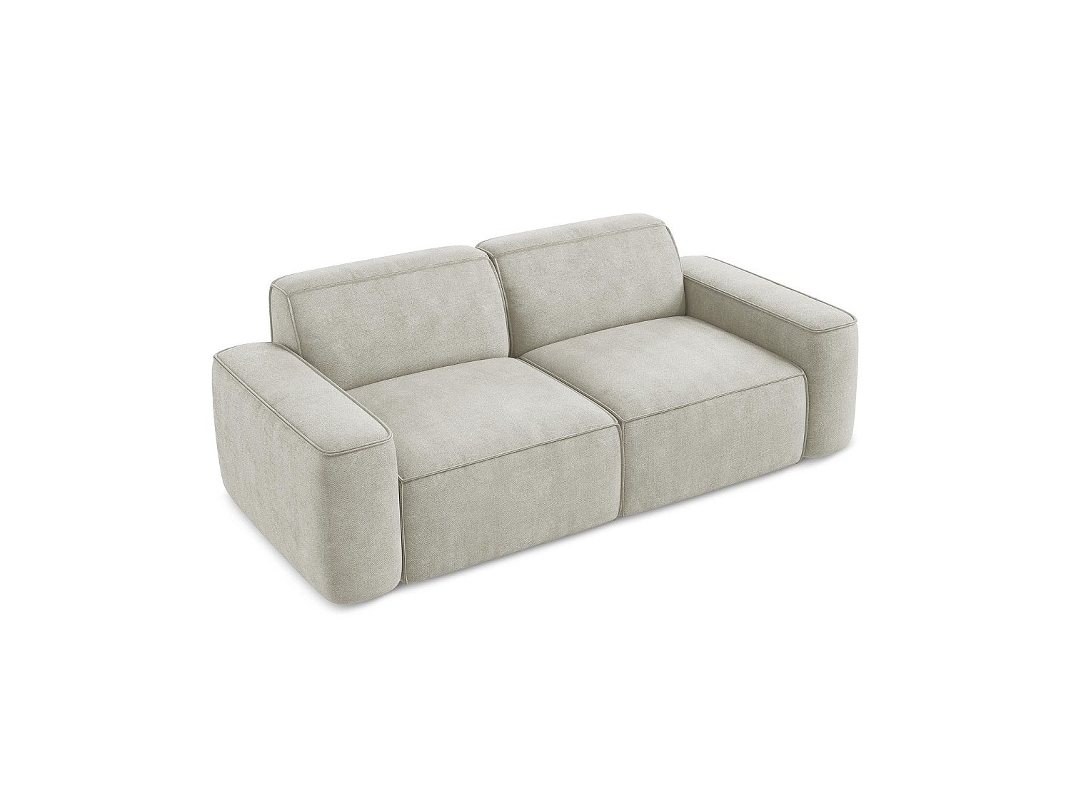 Canapé modulable 3 places blanc tissu