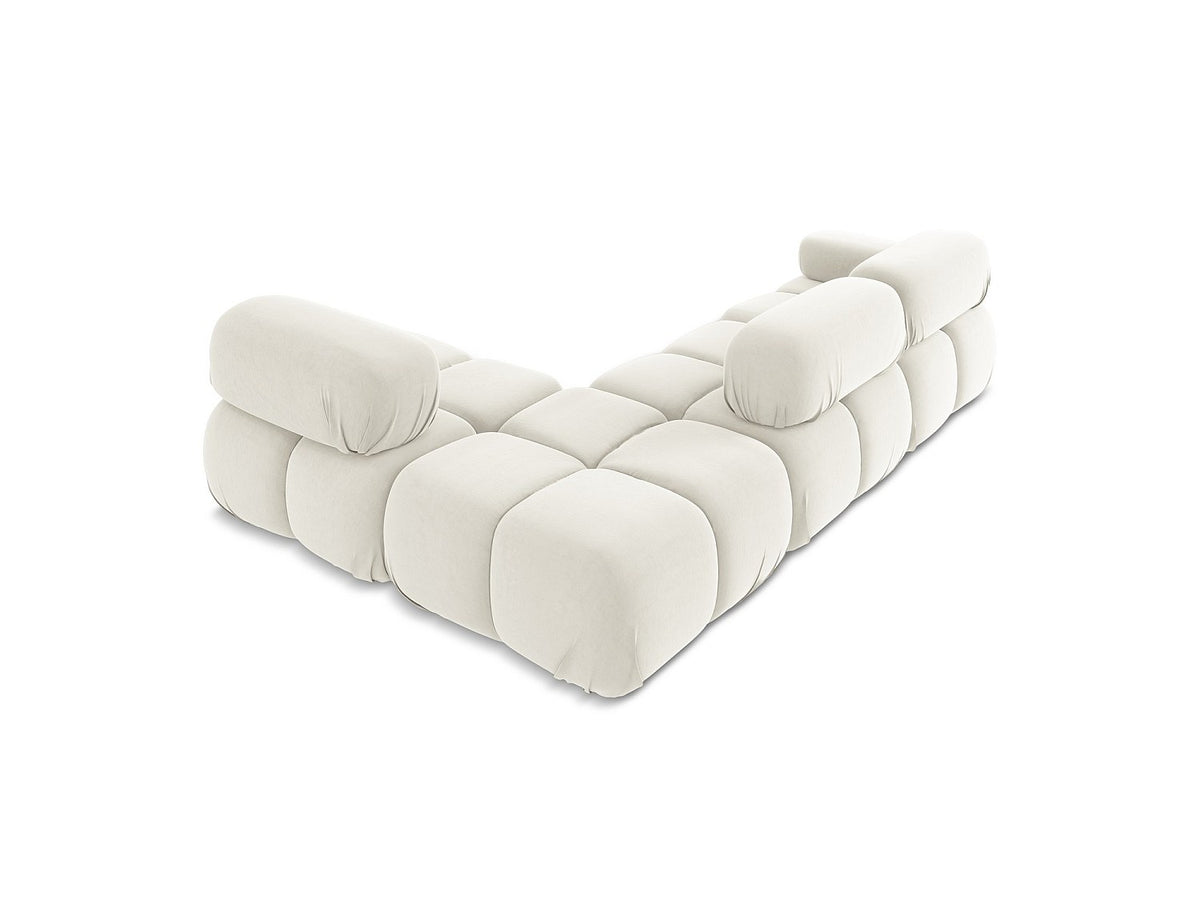 Canapé modulable 3 places beige velours