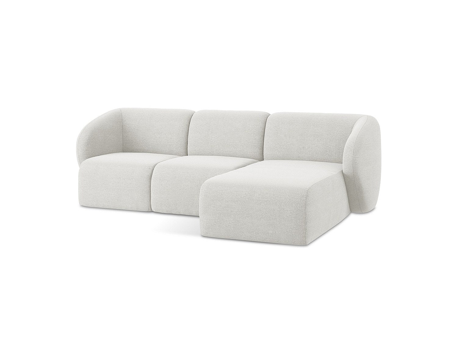 Canapé modulable 3 places blanc tissu