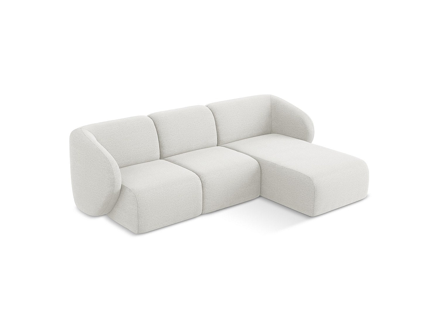 Canapé modulable 3 places blanc tissu