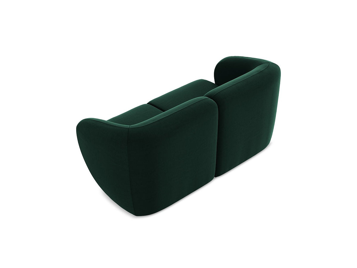 Canapé modulable 2 places vert tissu