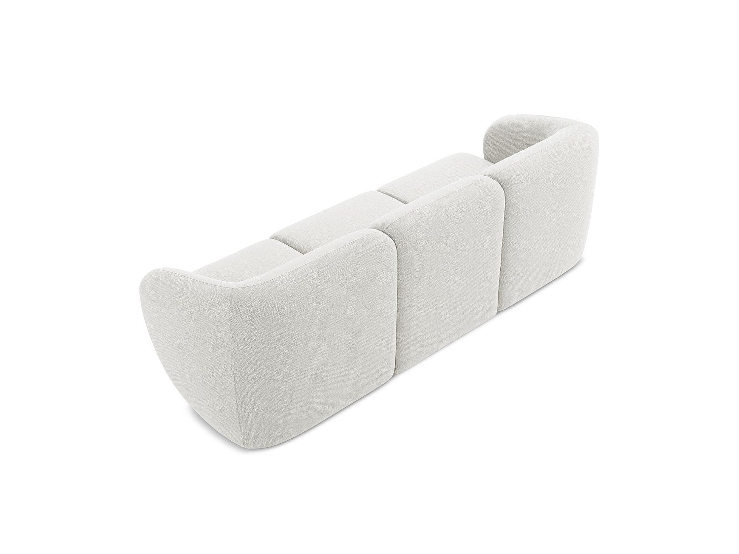 Canapé modulable 3 places blanc tissu