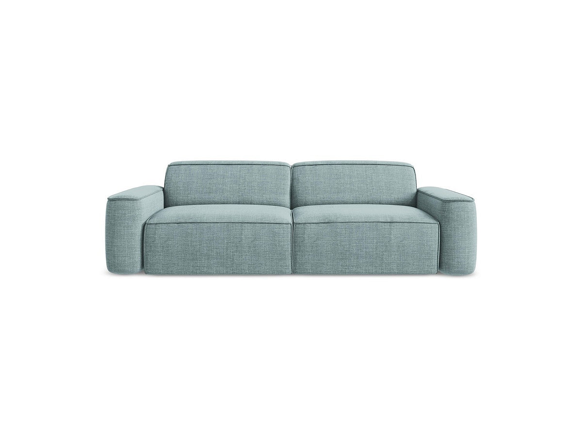 Canapé modulable 4 places bleu tissu