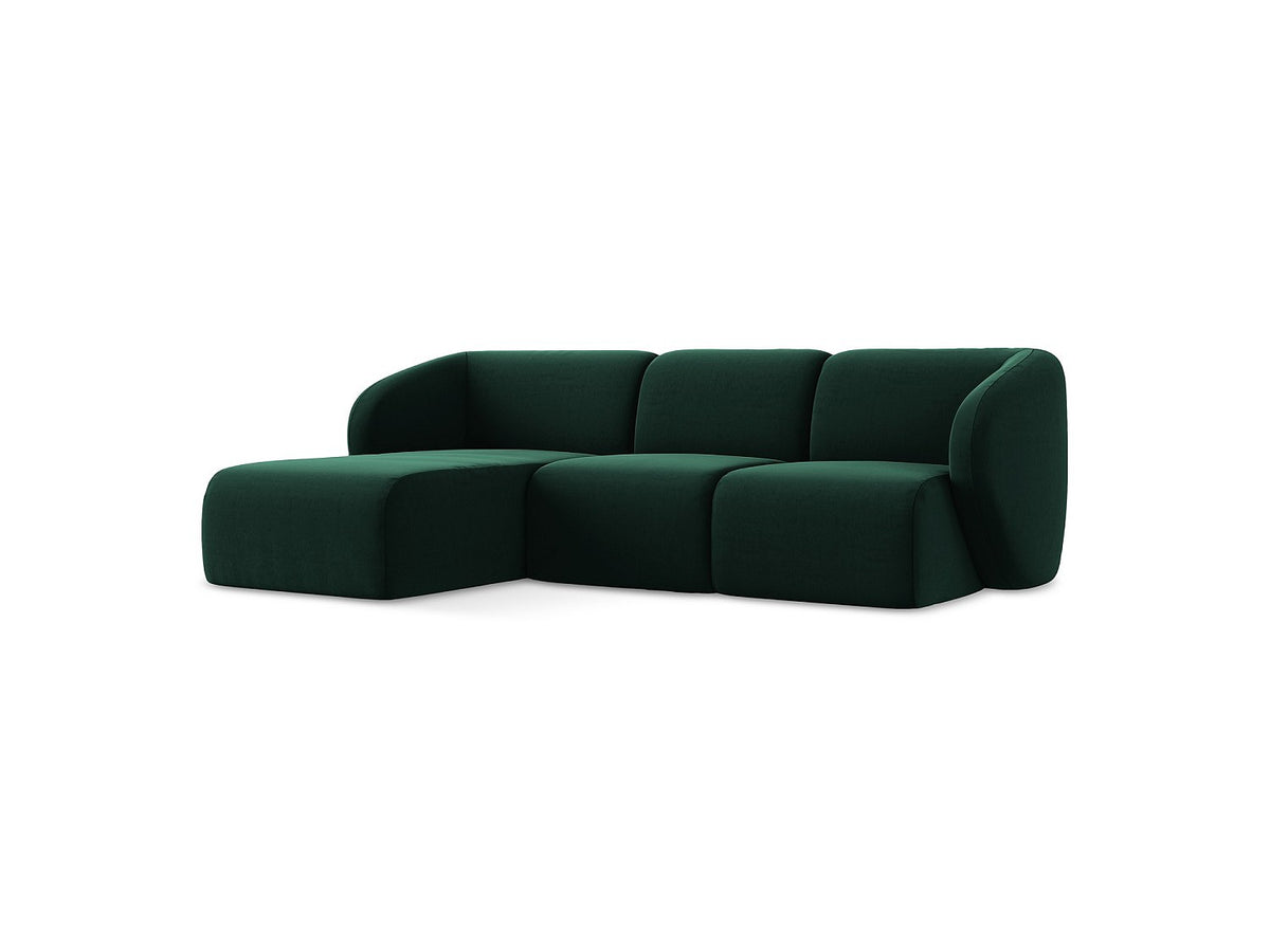 Canapé modulable 3 places vert tissu