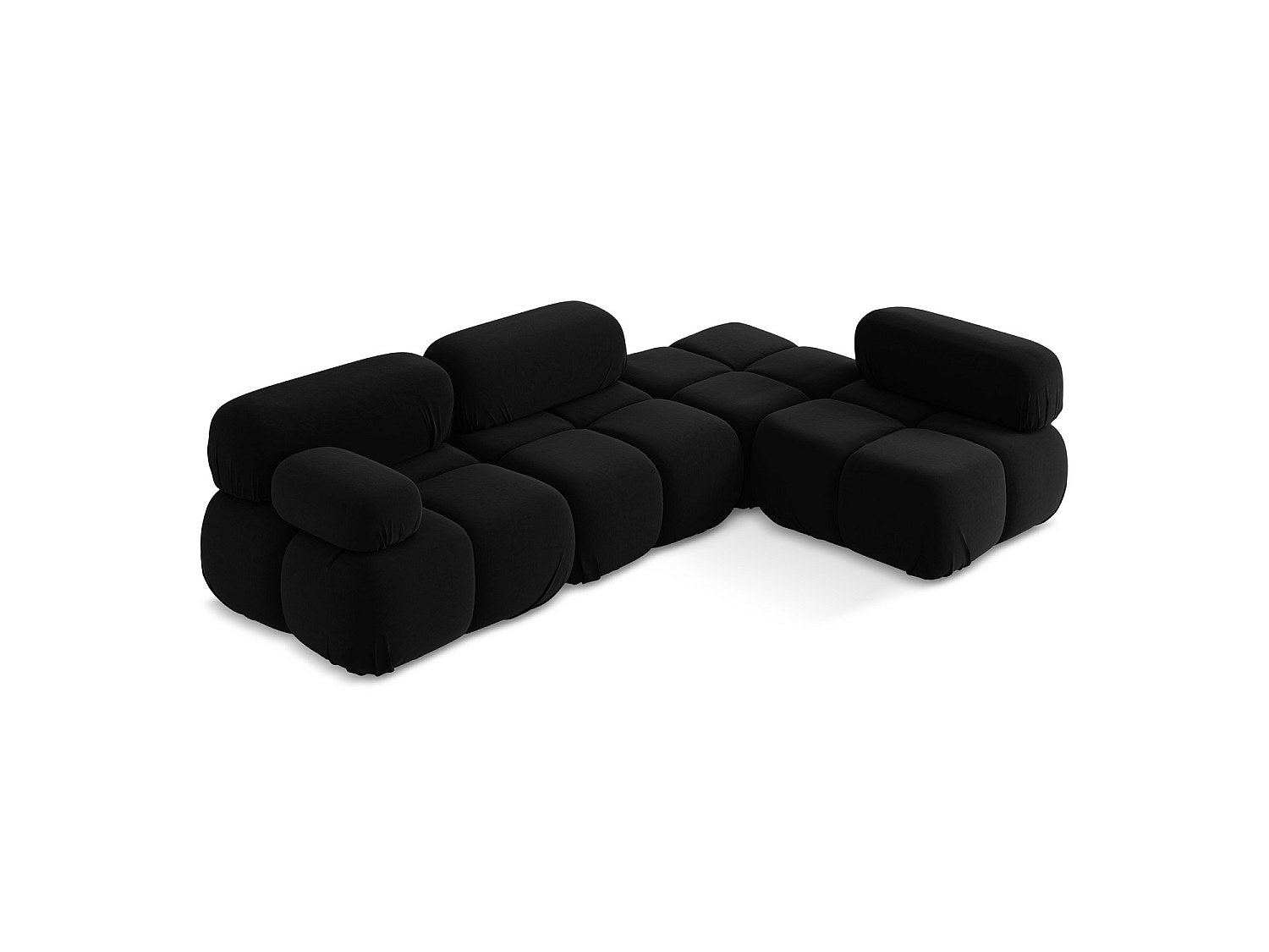 Canapé modulable 3 places noir velours
