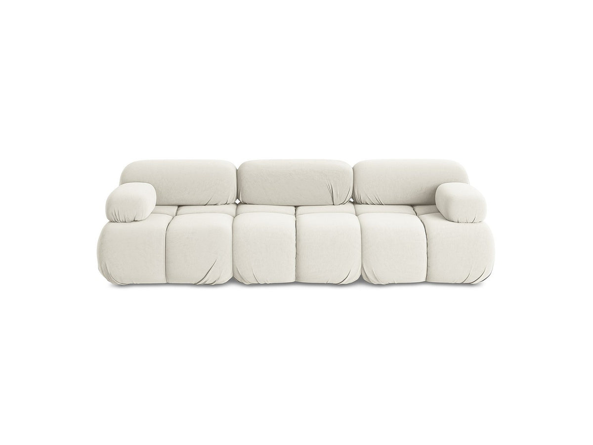 Canapé modulable 3 places beige velours