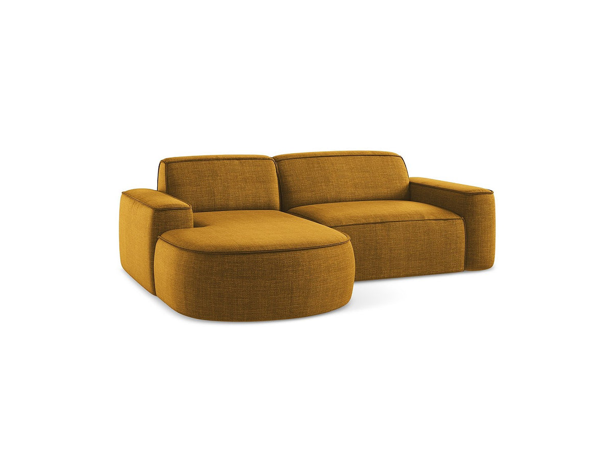 Canapé modulable 5 places jaune tissu
