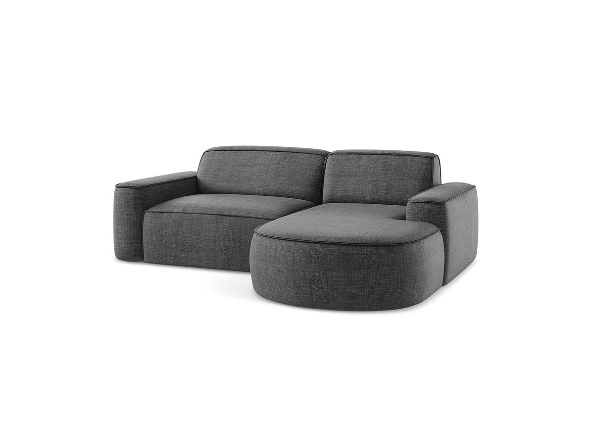 Canapé modulable 5 places gris tissu