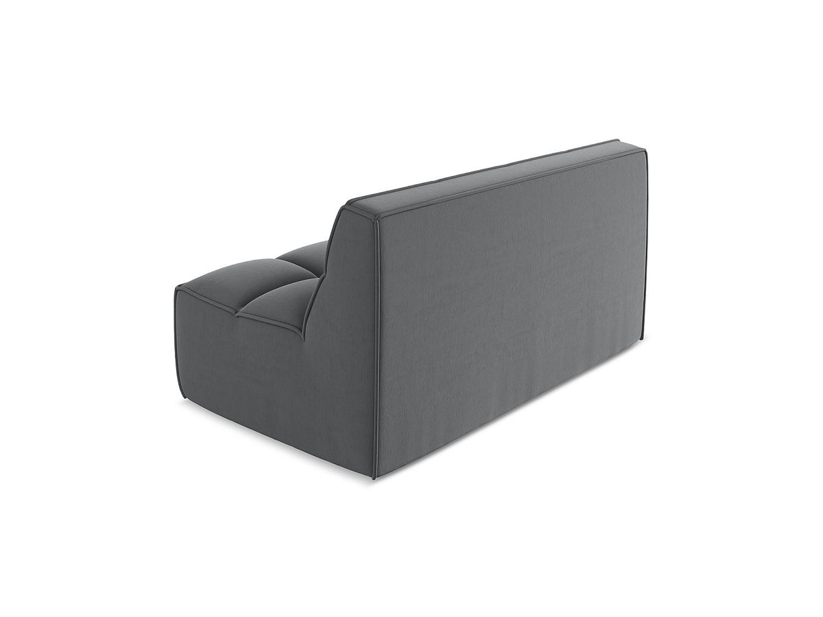 Canapé modulable 2 places gris tissu