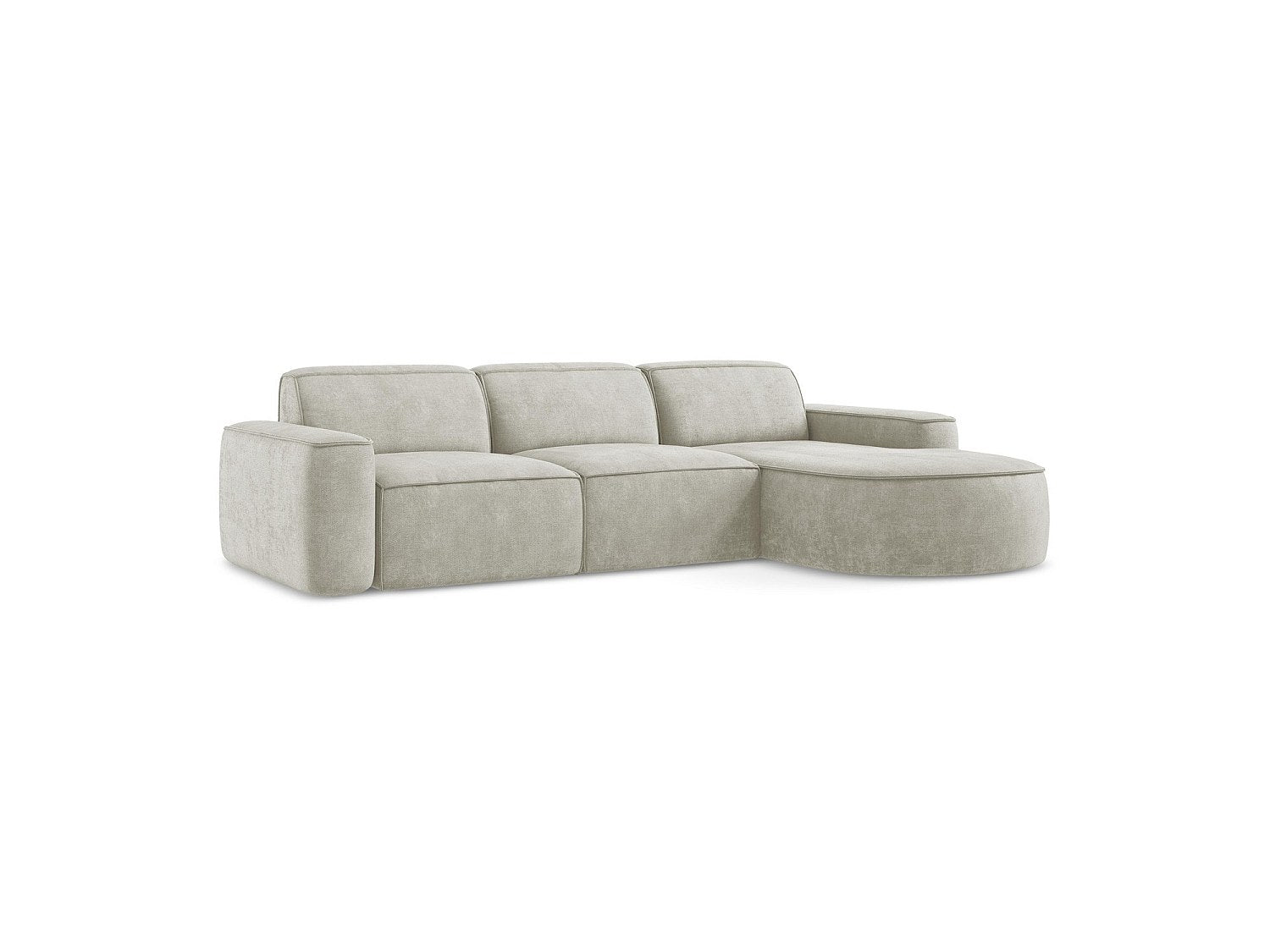 Canapé modulable 3 places blanc tissu