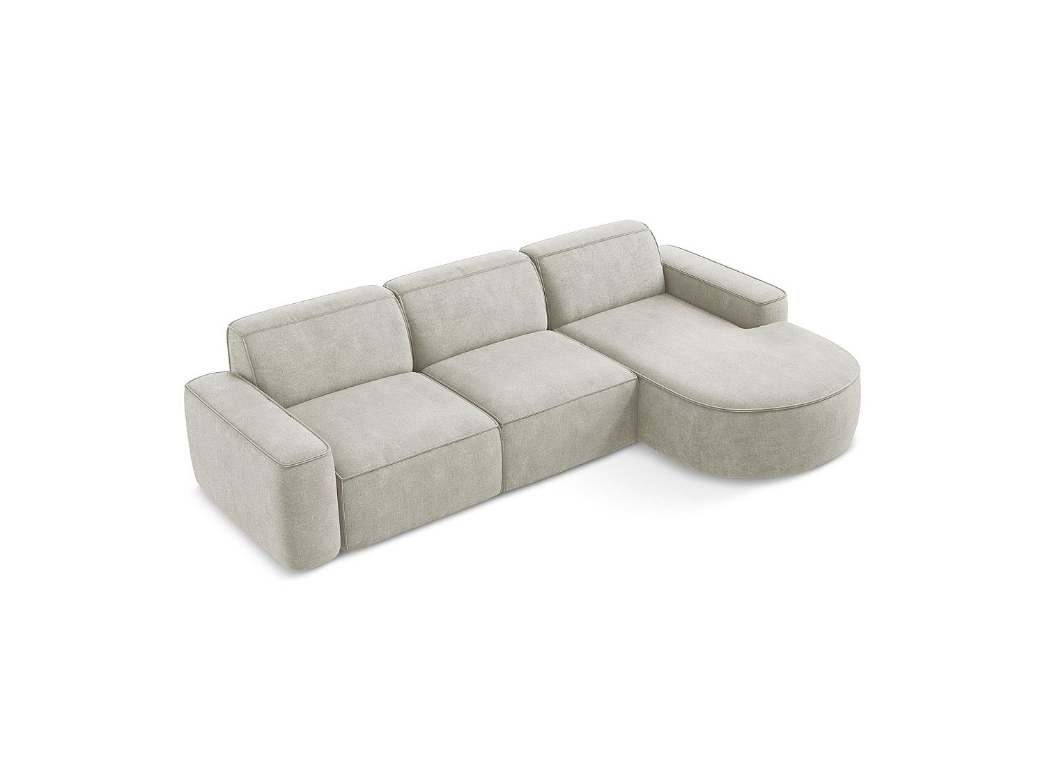 Canapé modulable 3 places blanc tissu