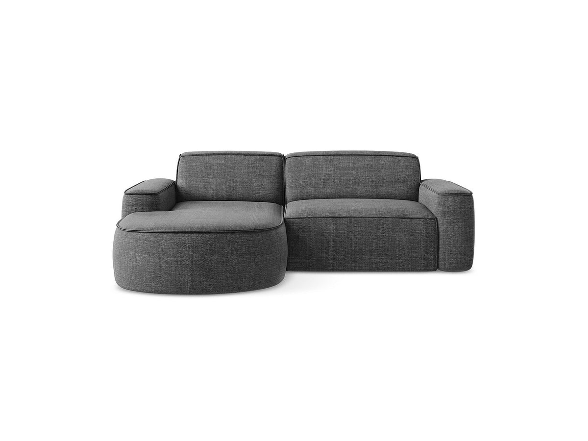 Canapé modulable 5 places gris tissu