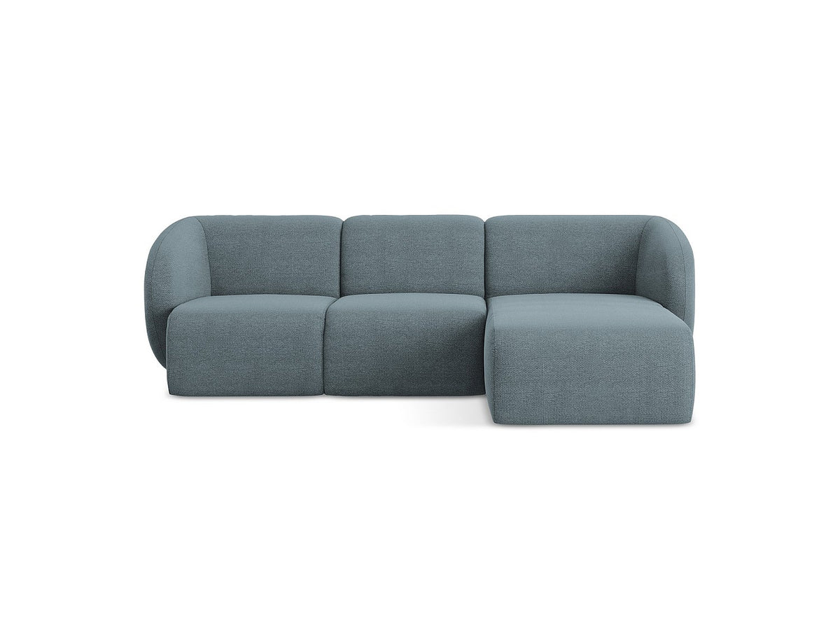 Canapé modulable 3 places bleu tissu