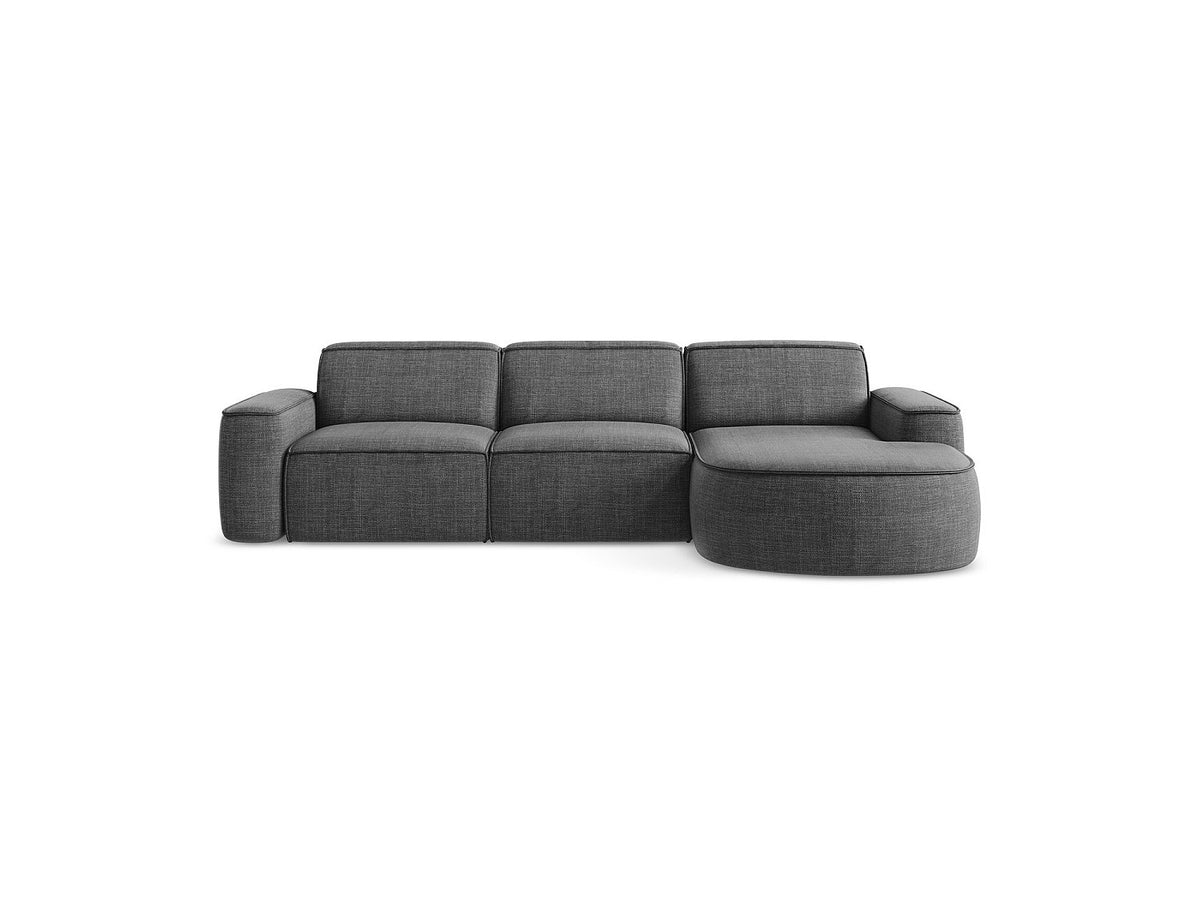 Canapé modulable 3 places gris tissu