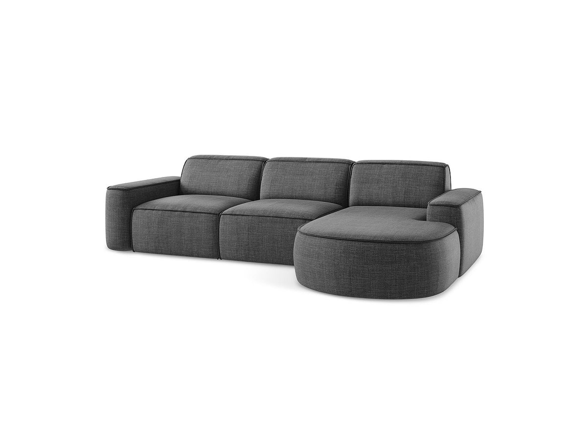 Canapé modulable 3 places gris tissu