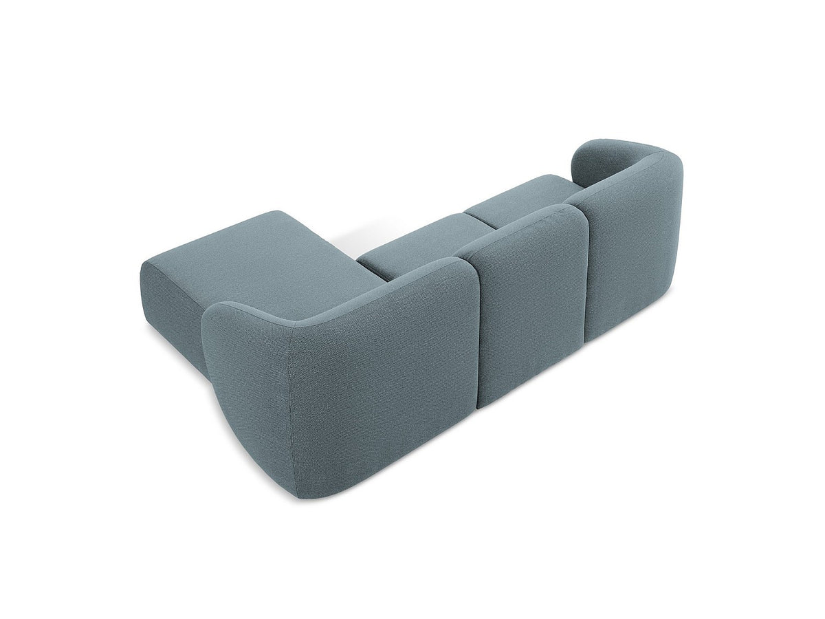 Canapé modulable 3 places bleu tissu