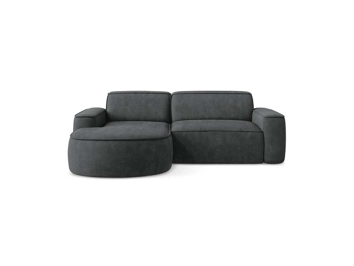 Canapé modulable 5 places gris tissu