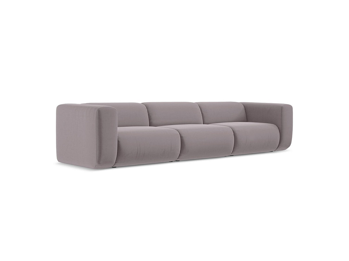 Canapé modulable 4 places violet tissu