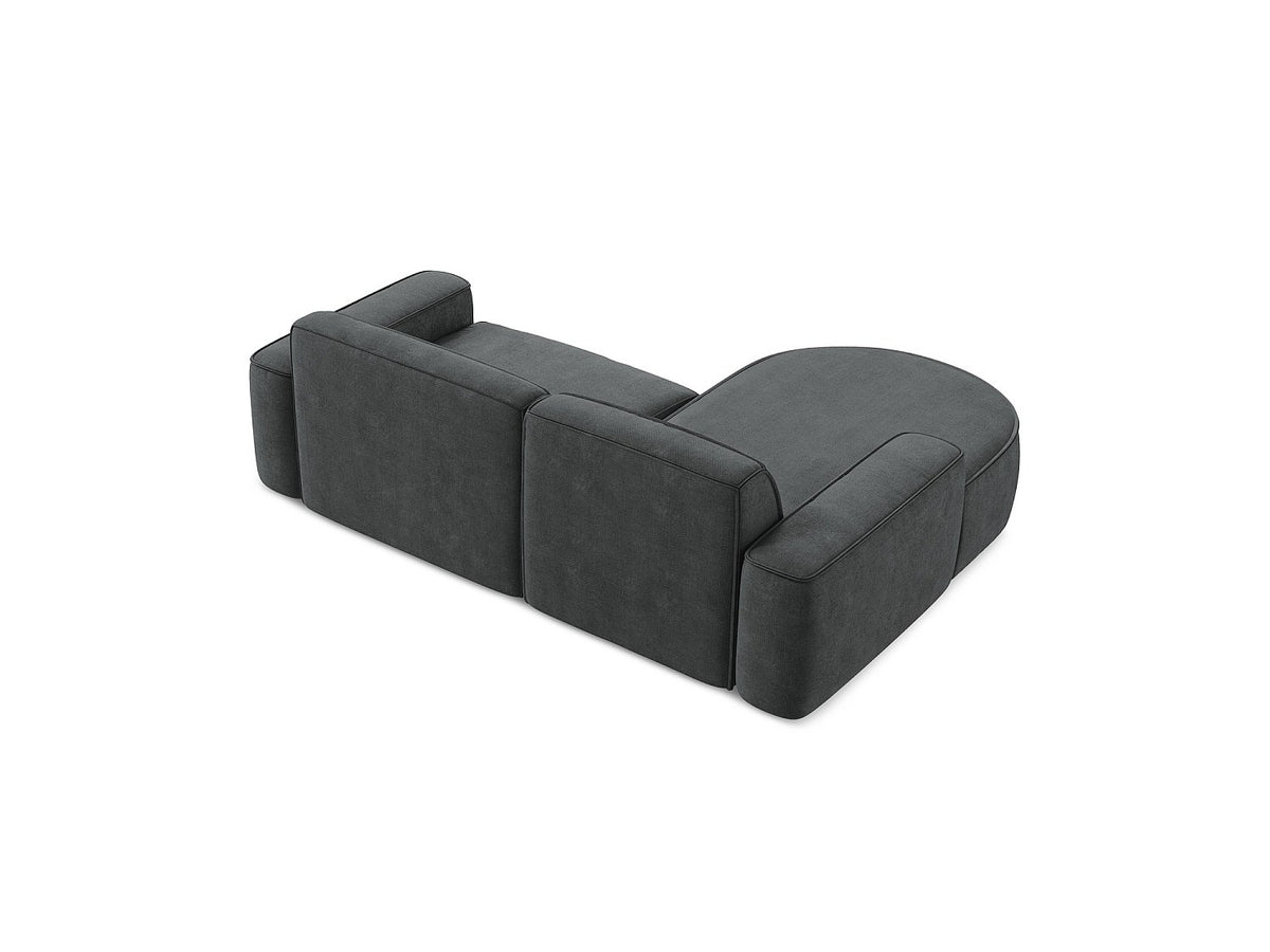 Canapé modulable 5 places gris tissu