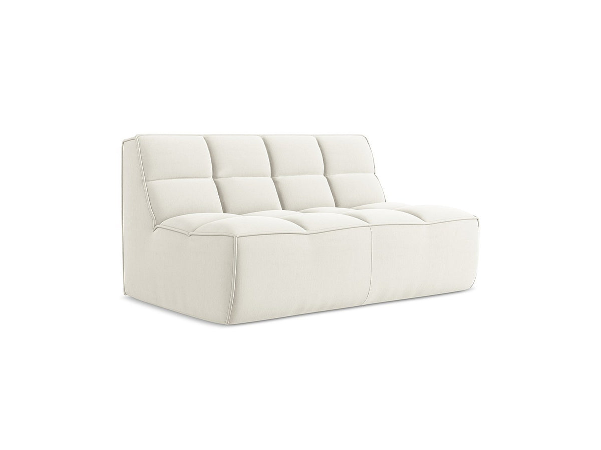 Canapé modulable 2 places beige tissu