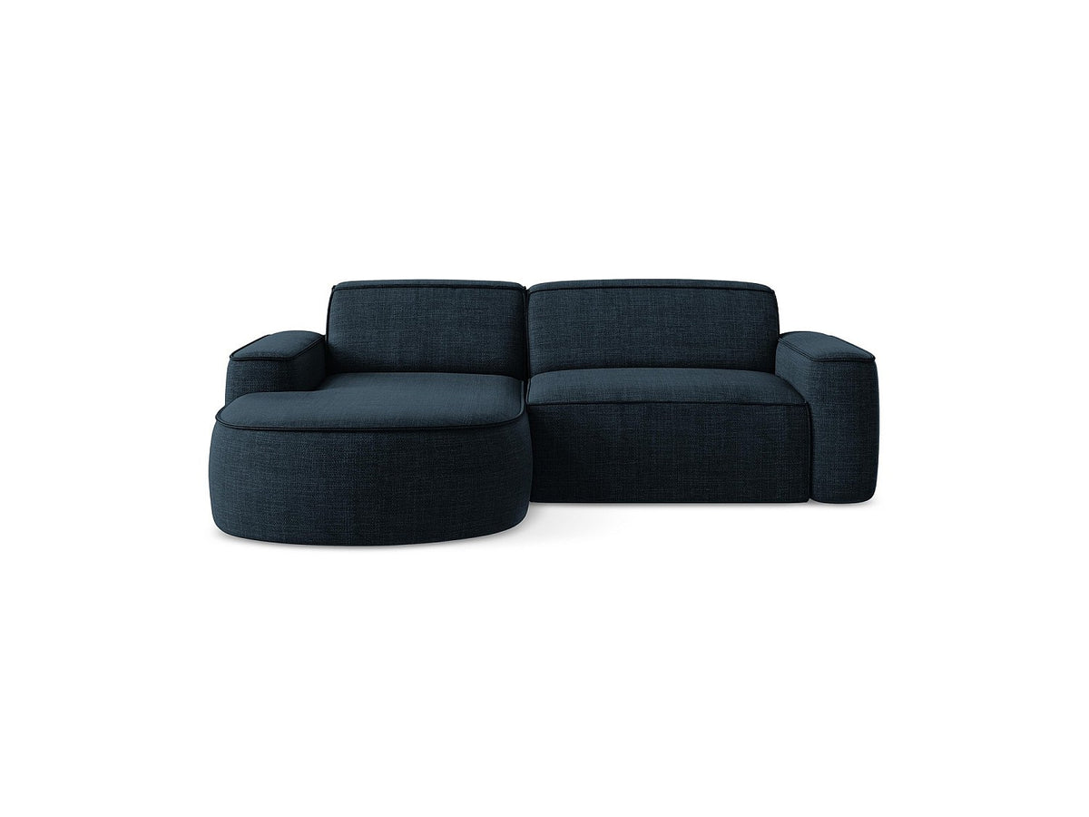 Canapé modulable 5 places bleu tissu