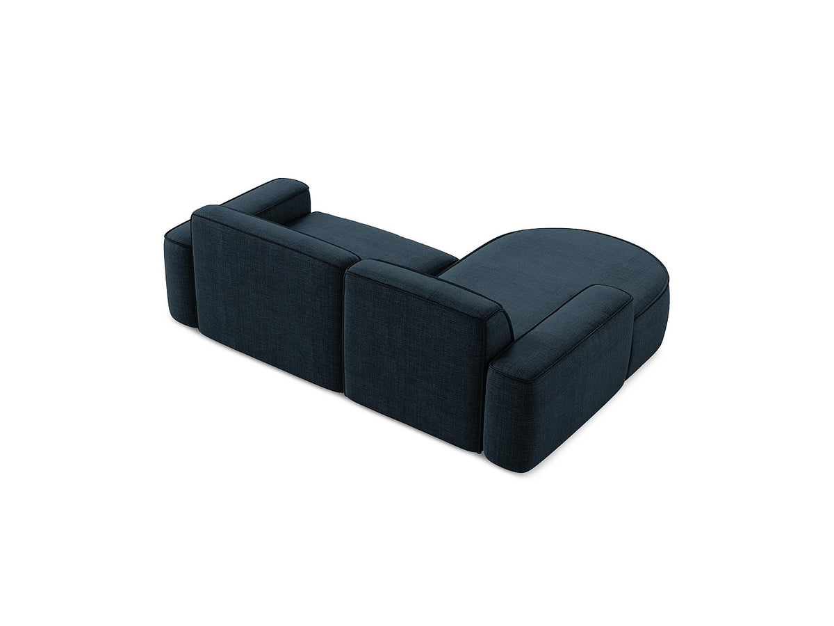 Canapé modulable 5 places bleu tissu