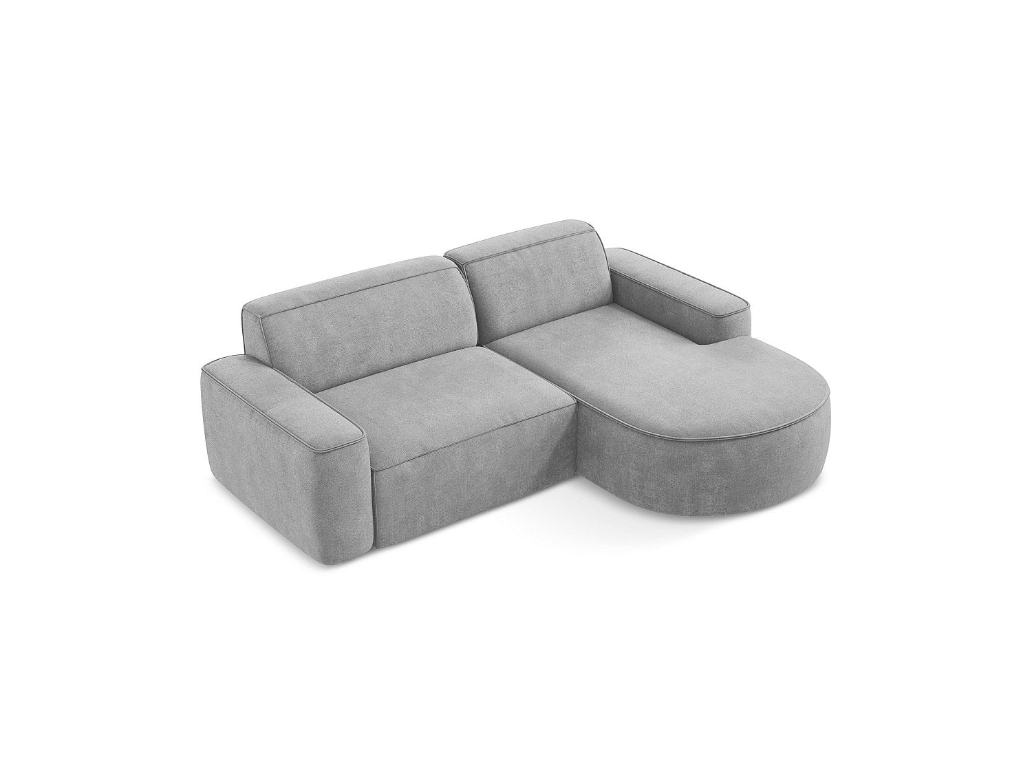 Canapé modulable 5 places gris tissu